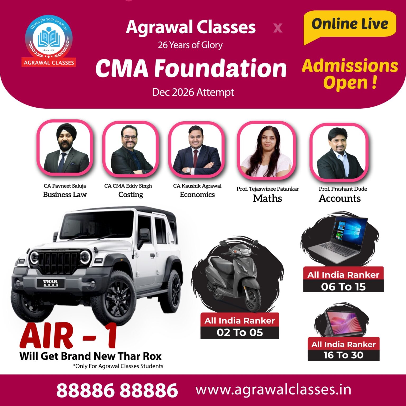 Best CMA Foundation Classes | Agrawal Classes